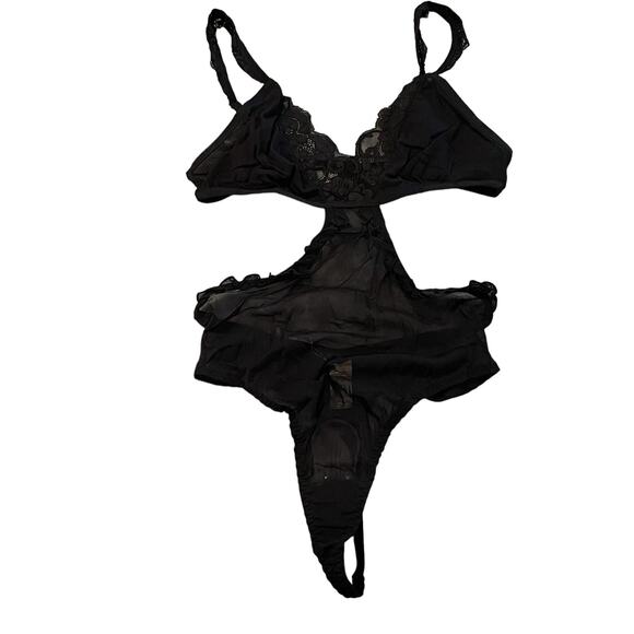 WE ARE HAH Key To Ur Heart Bodysuit Lingerie Noir Black M Sexy - Picture 5 of 11